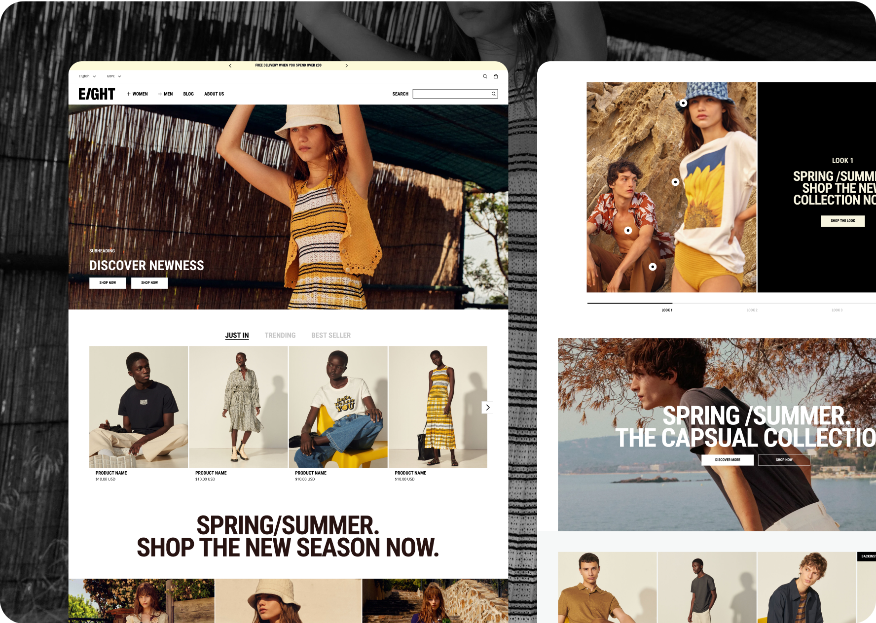 Fashion focused theme Influence on Shopify