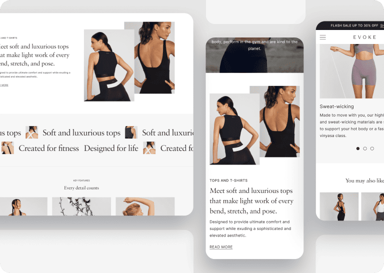Athleisure brand Evoke on Shopify
